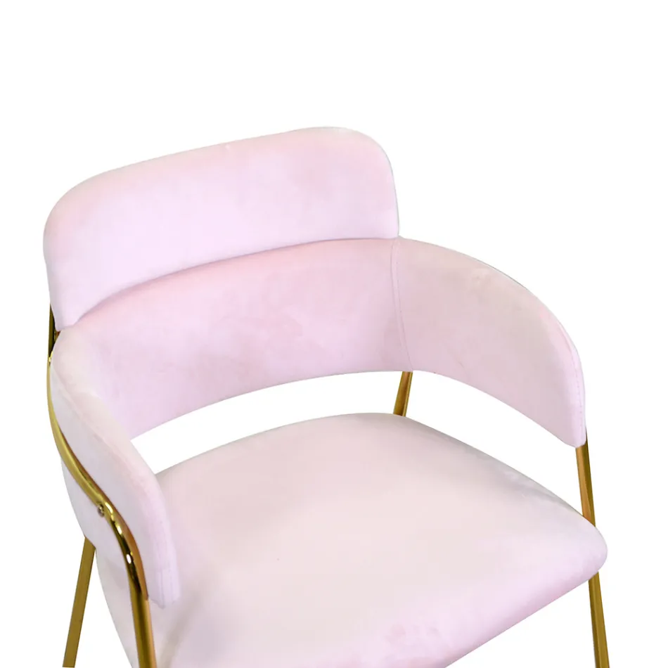 Fauteuil de salon en métal doré et velours - Flag Viadurini