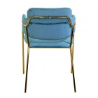 Fauteuil de salon en métal doré et velours - Flag Viadurini