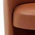 Fauteuil de salon rembourré en cuir de haute qualité Made in Italy - Mango Viadurini
