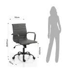 Fauteuil de bureau avec dossier haut ou bas - Rubidio Viadurini