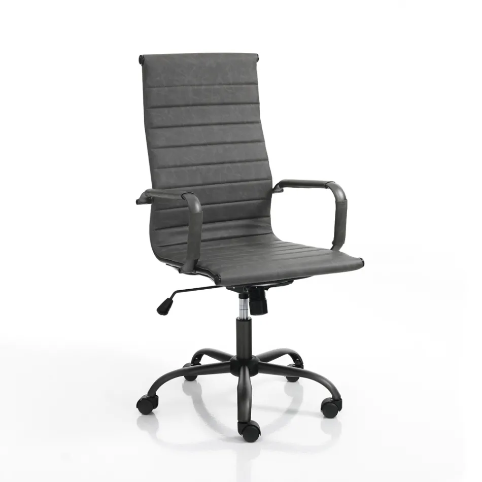 Fauteuil de bureau avec dossier haut ou bas - Rubidio Viadurini