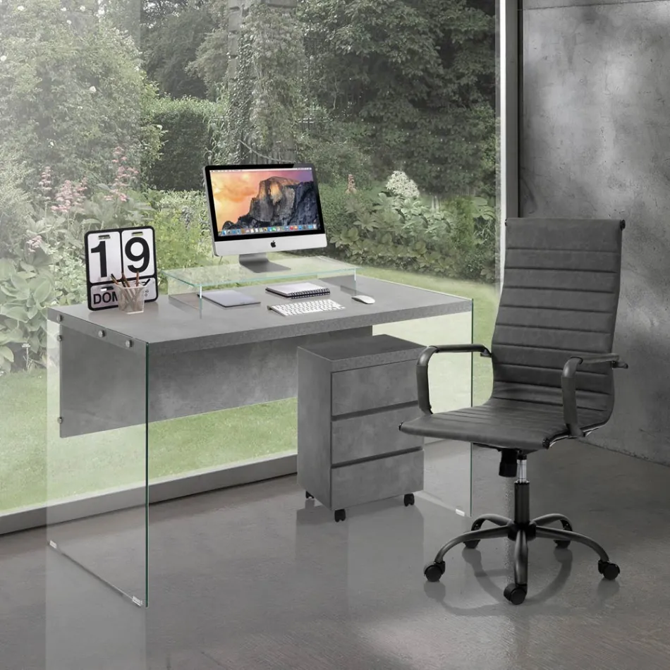 Fauteuil de bureau avec dossier haut ou bas - Rubidio Viadurini