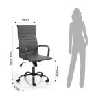 Fauteuil de bureau avec dossier haut ou bas - Rubidio Viadurini
