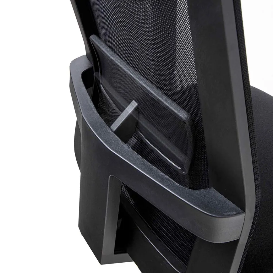 Fauteuil de bureau pivotant avec vérin à gaz en tissu technique et maille - Bureau Viadurini