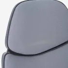 Chaise de bureau pivotante réglable en acier et polyester - Luigio Viadurini