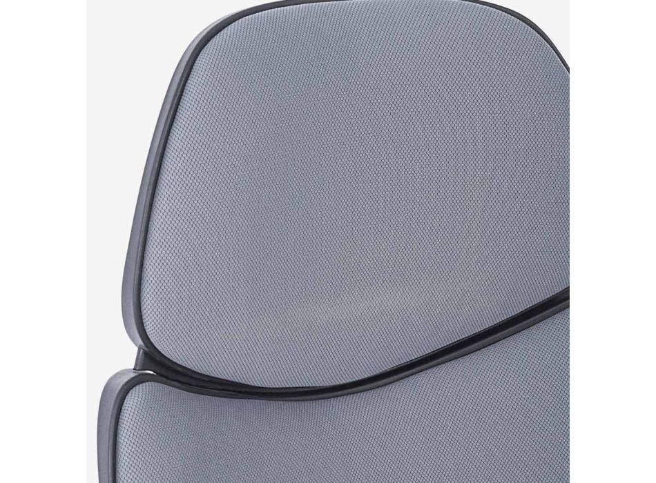 Chaise de bureau pivotante réglable en acier et polyester - Luigio Viadurini