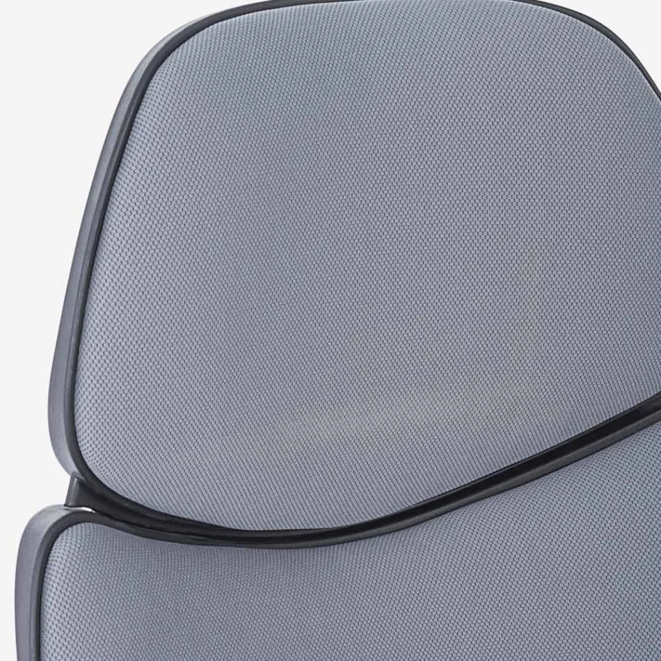 Chaise de bureau pivotante réglable en acier et polyester - Luigio Viadurini