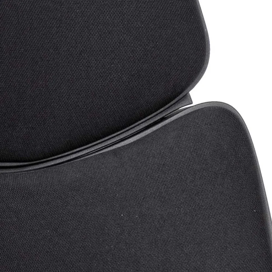 Chaise de bureau pivotante réglable en acier et polyester - Luigio Viadurini