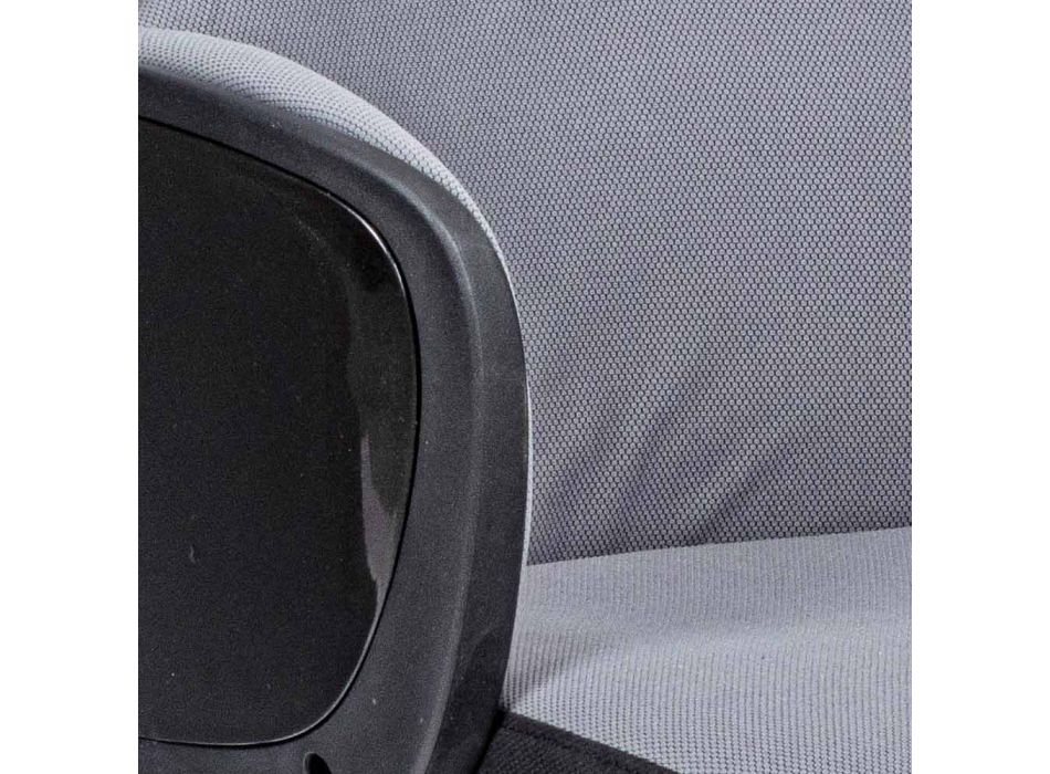 Chaise de bureau pivotante réglable en acier et polyester - Luigio Viadurini