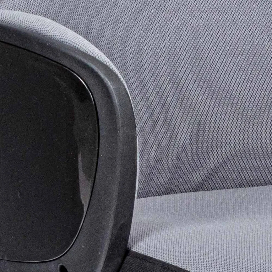 Chaise de bureau pivotante réglable en acier et polyester - Luigio Viadurini