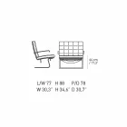 Fauteuil de bureau en cuir avec structure en acier Made in Italy - Speranza Viadurini