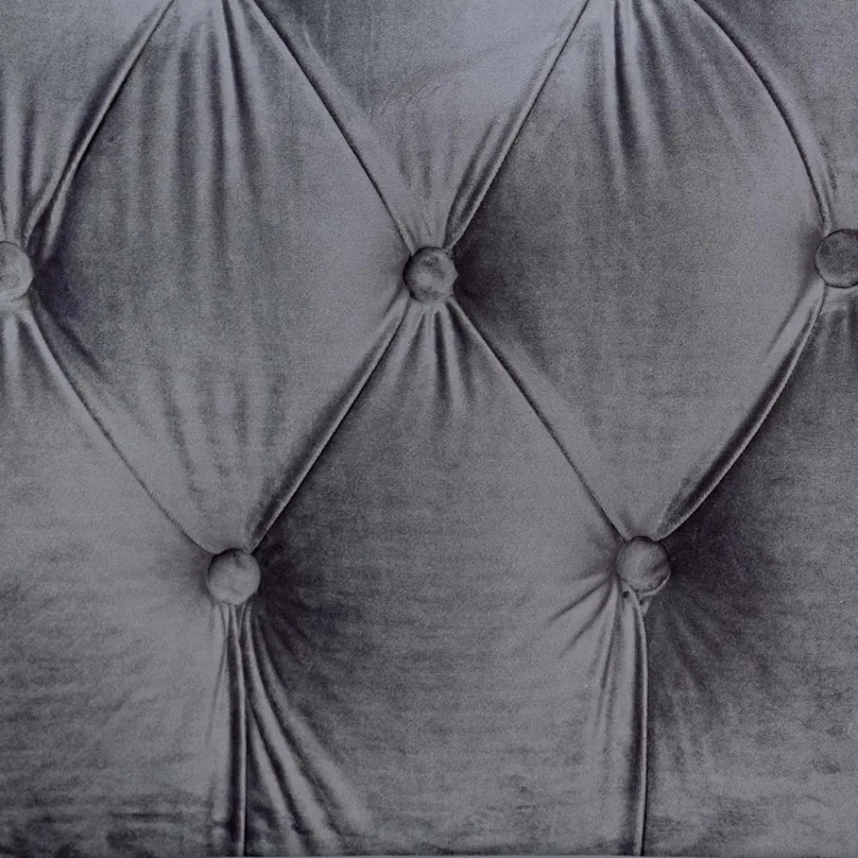 Fauteuil Design Classique en Bois et Effet Velours Gris ou Rose - Sanny Viadurini