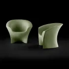 Fauteuil design d'extérieur en polyéthylène mat ou laqué fabriqué en Italie - Conda Viadurini