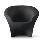 Fauteuil design d'extérieur en polyéthylène mat ou laqué fabriqué en Italie - Conda Viadurini