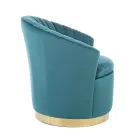 Fauteuil design élégant de salon de luxe en acier et velours - Courtney Viadurini