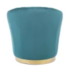 Fauteuil design élégant de salon de luxe en acier et velours - Courtney Viadurini