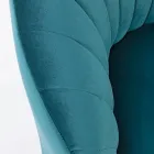 Fauteuil design élégant de salon de luxe en acier et velours - Courtney Viadurini