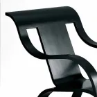 Fauteuil Design en Contreplaqué Noir ou Finition Bouleau Fabriqué en Italie - Galatea Viadurini