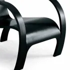 Fauteuil Design en Contreplaqué Noir ou Finition Bouleau Fabriqué en Italie - Galatea Viadurini