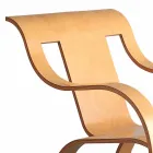 Fauteuil Design en Contreplaqué Noir ou Finition Bouleau Fabriqué en Italie - Galatea Viadurini