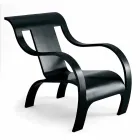 Fauteuil Design en Contreplaqué Noir ou Finition Bouleau Fabriqué en Italie - Galatea Viadurini