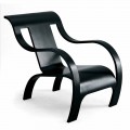 Fauteuil Design en Contreplaqué Noir ou Finition Bouleau Fabriqué en Italie - Galatea