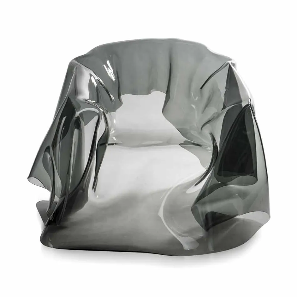 Fauteuil design moderne fumé Plexiglas Paris, made in Italy Viadurini