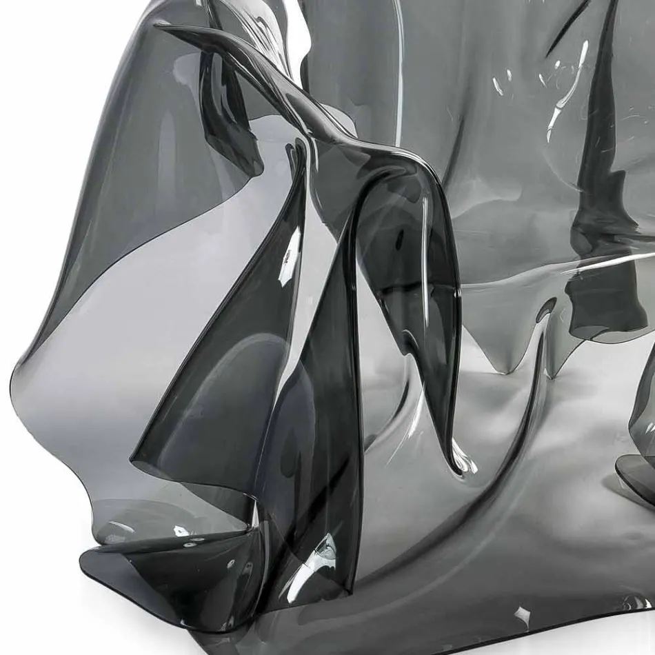 Fauteuil design moderne fumé Plexiglas Paris, made in Italy Viadurini