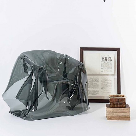 Fauteuil design moderne fumé Plexiglas Paris, made in Italy Viadurini