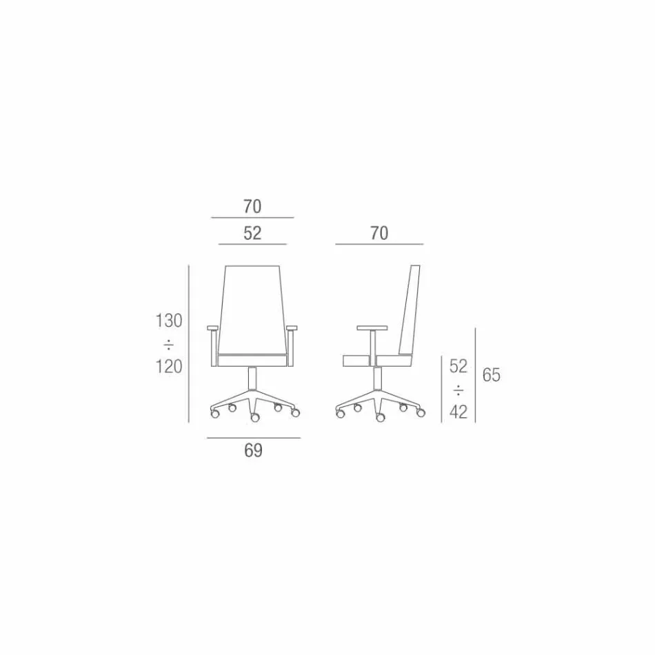 Fauteuil en similicuir design en Italie Gemma Viadurini