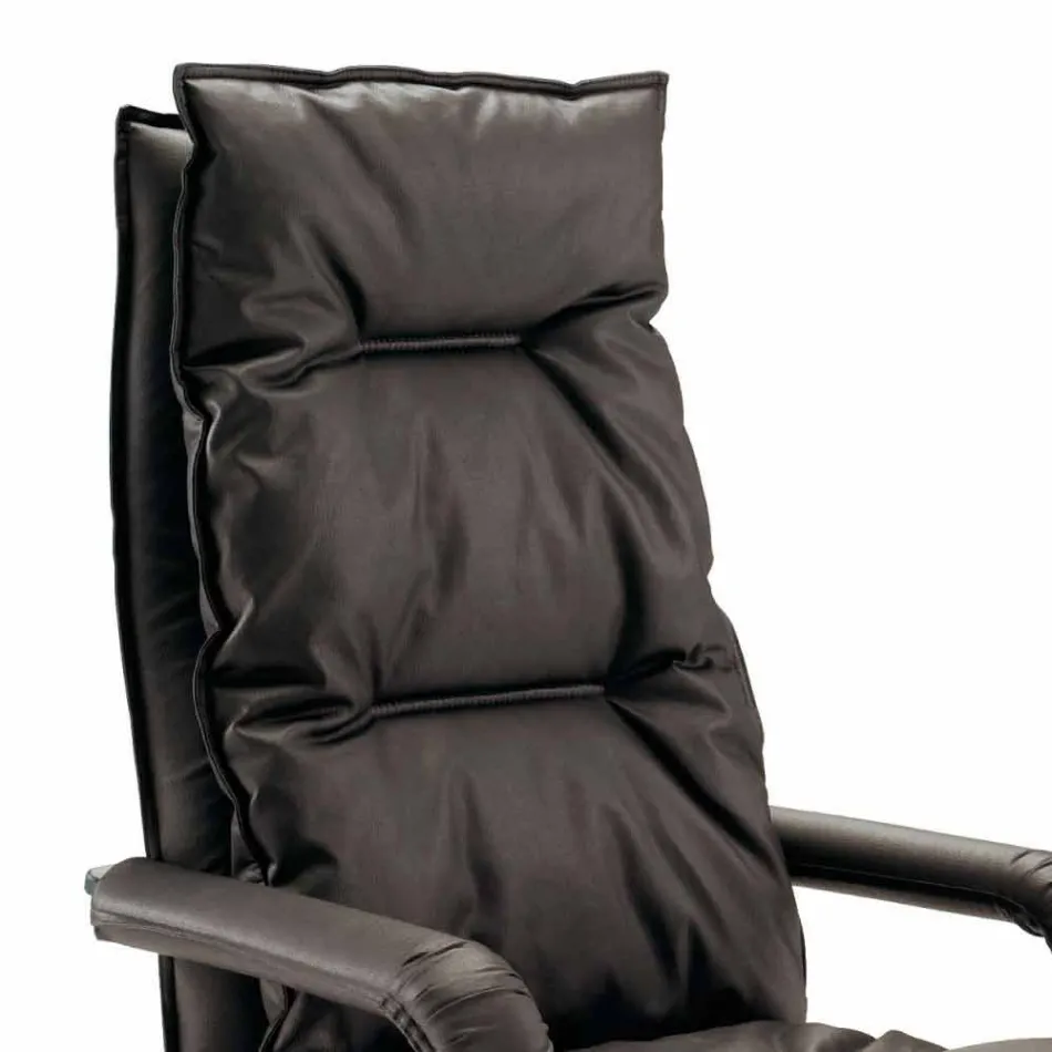 Fauteuil en similicuir design en Italie Gemma Viadurini