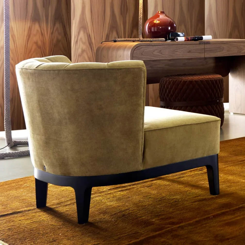 Fauteuil de design rembourré en tissu Grilli Kipling made in Italy Viadurini