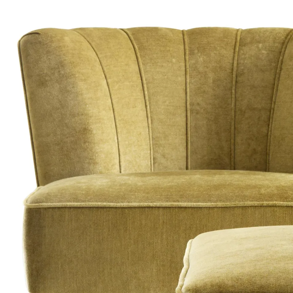 Fauteuil de design rembourré en tissu Grilli Kipling made in Italy Viadurini