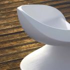 Fauteuil design intérieur ou extérieur en polyéthylène blanc - Petra by Myyour Viadurini