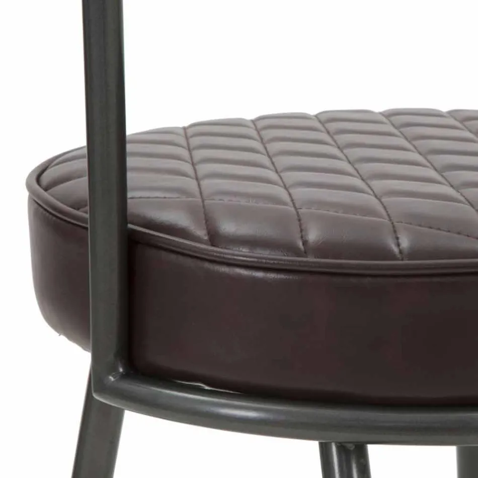 Fauteuil Design Style Industriel en Fer et Eco-cuir - Pinny Viadurini