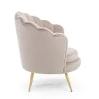 Élégant Fauteuil de Salon Rembourré Effet Velours 3 Finitions - Geppy Viadurini