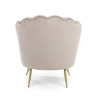 Élégant Fauteuil de Salon Rembourré Effet Velours 3 Finitions - Geppy Viadurini