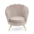 Élégant Fauteuil de Salon Rembourré Effet Velours 3 Finitions - Geppy Viadurini