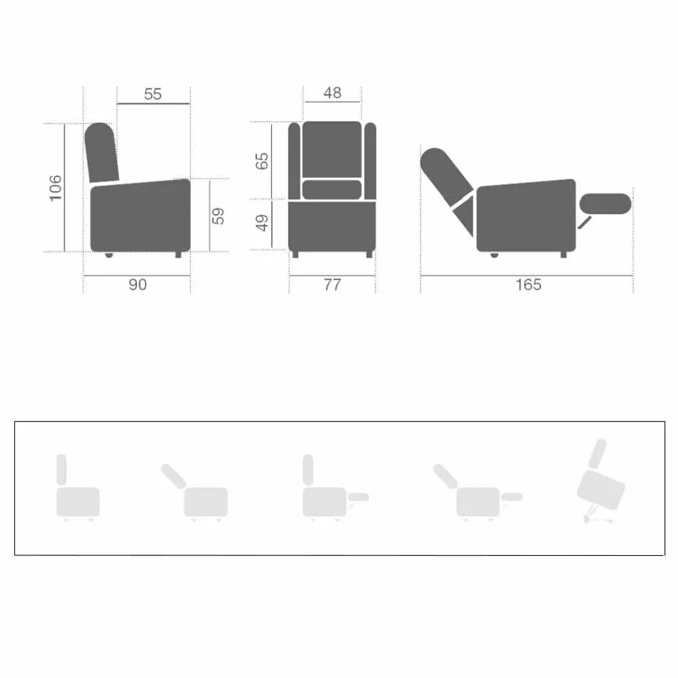 Fauteuil élévateur électrique Relax Lift avec 2 moteurs de luxe modernes - Victoire Viadurini