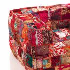 Fauteuil lounge ethnique en tissu patchwork et velours - Fibre Viadurini