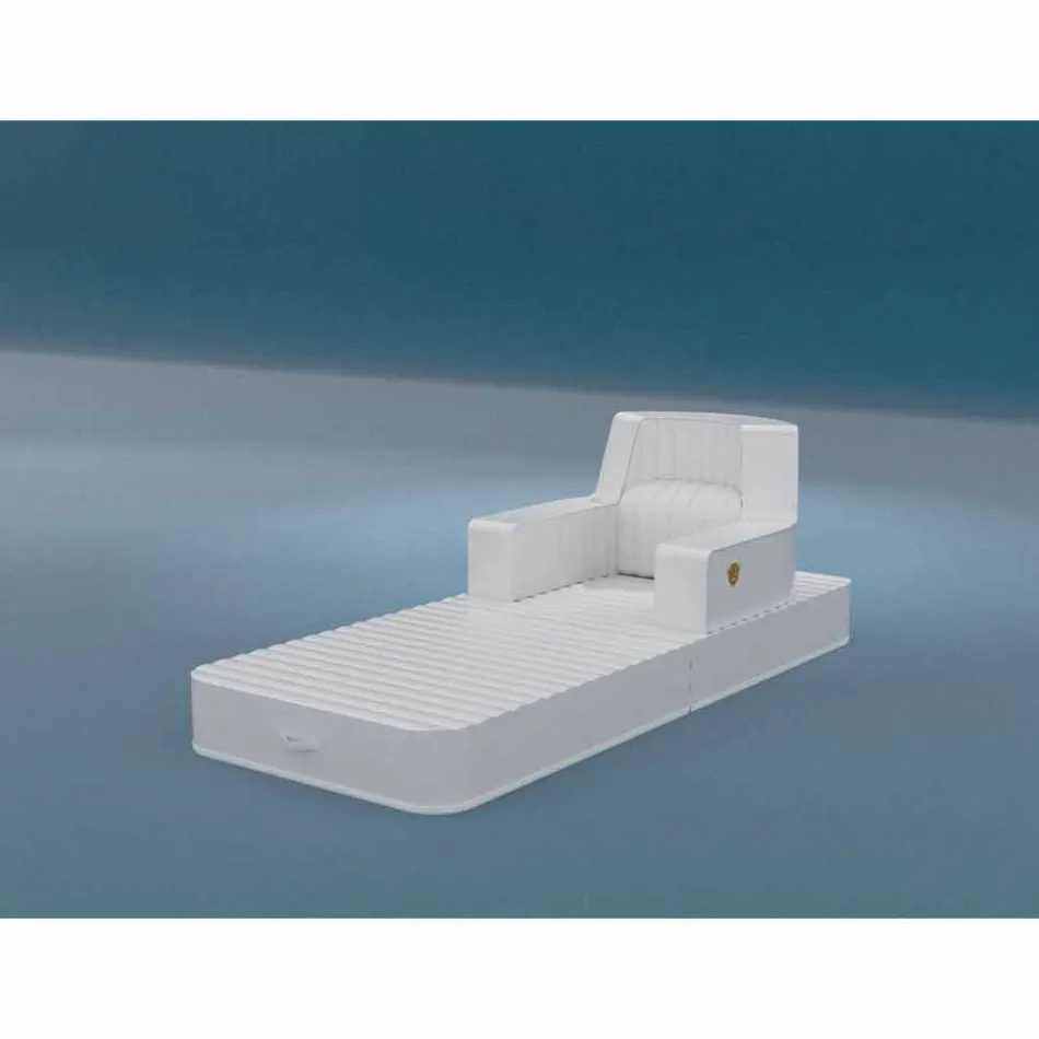 Fauteuil flottant Trona design blanc luxe, made in Italy Viadurini