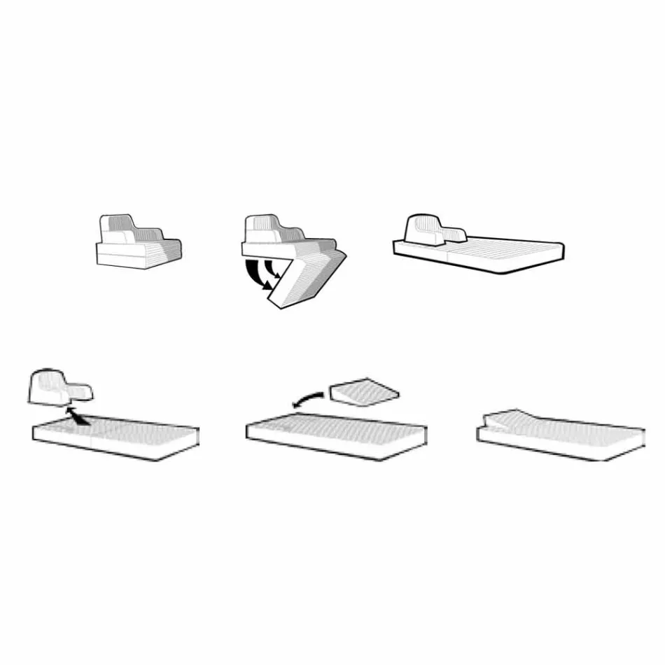 Fauteuil flottant Trona design blanc luxe, made in Italy Viadurini