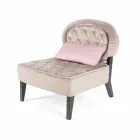 fauteuil de velours rembourré travaillé capitonnè Elizabeth Viadurini