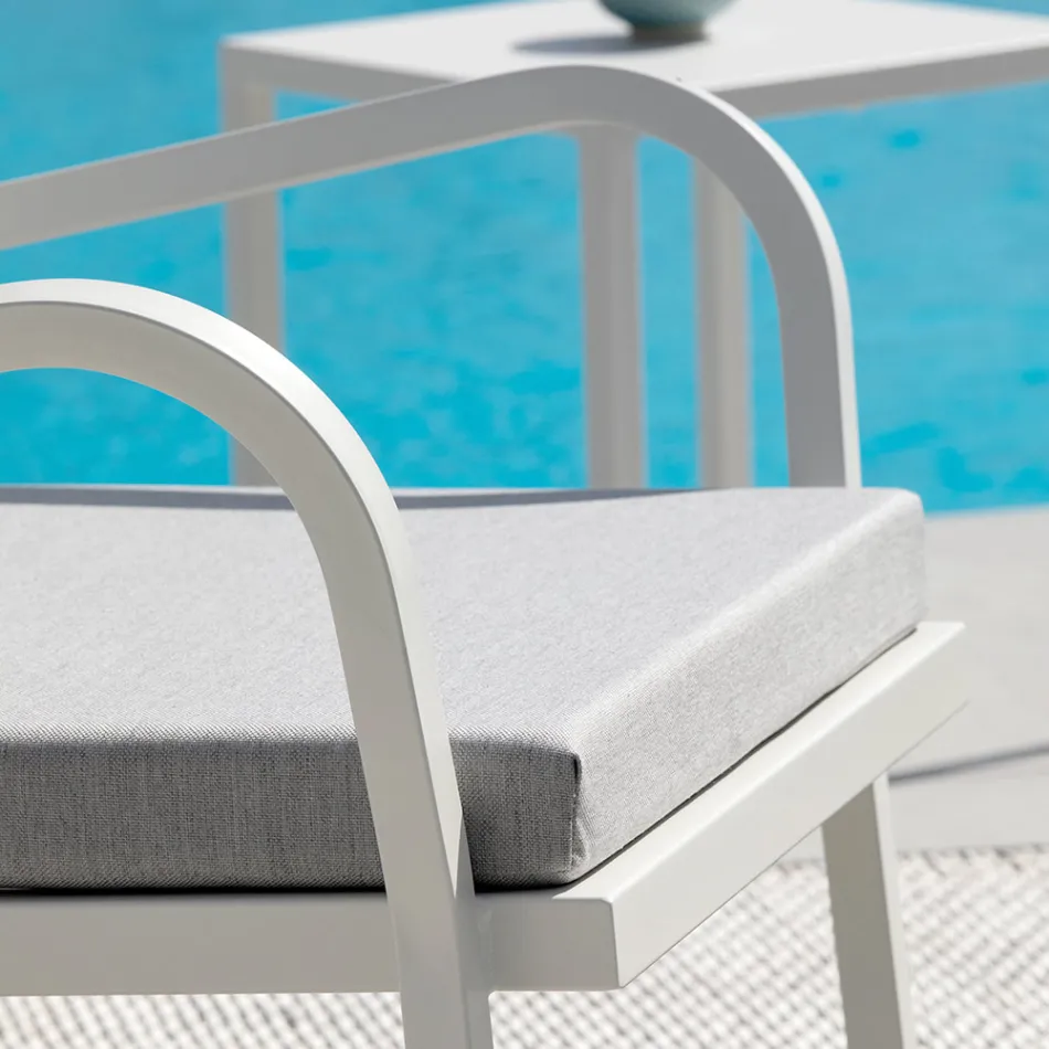 Fauteuil de jardin empilable en acier Made in Italy 2 pièces - Aberdeen Viadurini