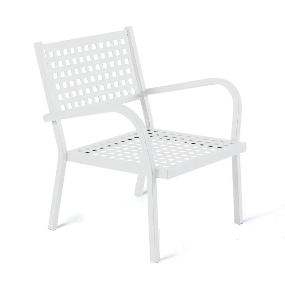 Fauteuil de jardin empilable en acier Made in Italy 2 pièces - Aberdeen Viadurini
