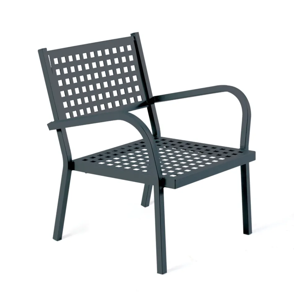 Fauteuil de jardin empilable en acier Made in Italy 2 pièces - Aberdeen Viadurini