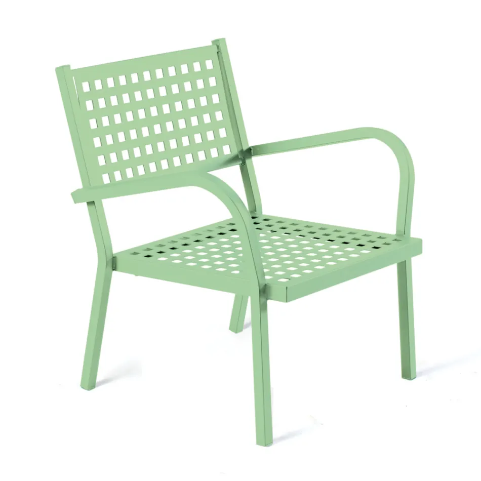 Fauteuil de jardin empilable en acier Made in Italy 2 pièces - Aberdeen Viadurini