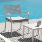 Fauteuil de jardin empilable en acier Made in Italy 2 pièces - Aberdeen Viadurini
