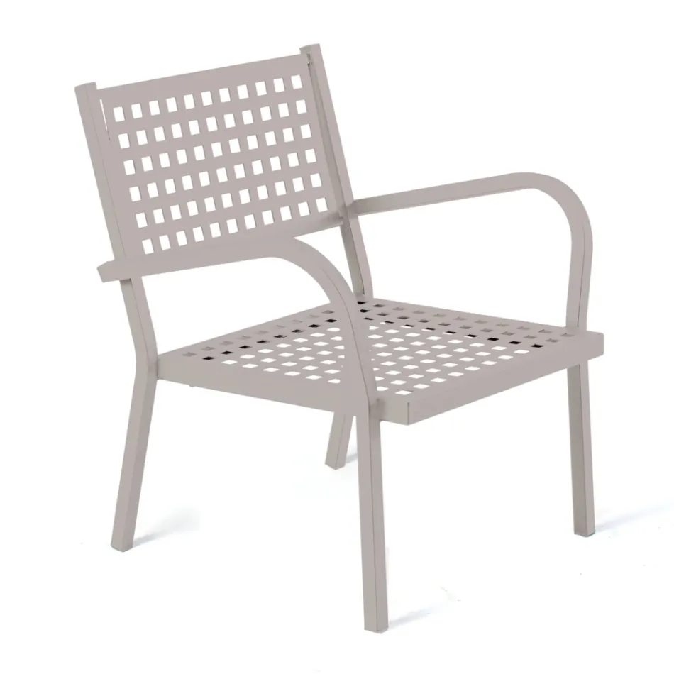 Fauteuil de jardin empilable en acier Made in Italy 2 pièces - Aberdeen Viadurini