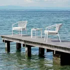 Fauteuil de jardin empilable en aluminium et tissu - Smart By Varaschin Viadurini